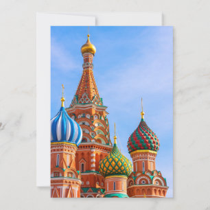 Carte De Remerciements Les monuments   Cathédrale Saint-Basile, Moscou