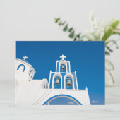 Carte De Remerciements Les monuments | Église grecque du dôme bleu (Debout devant)