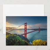 Carte De Remerciements Les monuments | Golden Gate San Francisco (Devant / Derrière)