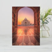 Carte De Remerciements Les monuments | Taj Mahal, Inde au coucher du sole (Debout devant)