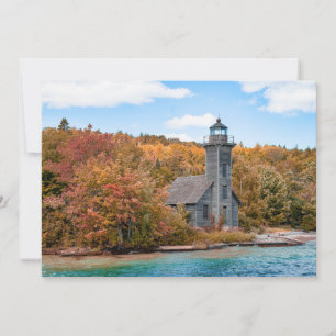 Carte De Remerciements Les phares Grand Island East Channel Light
