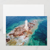 Carte De Remerciements Les phares | Phare de Mangiabarche Italie (Devant / Derrière)