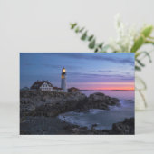 Carte De Remerciements Les phares | Phare du Cap Elizabeth Maine (Debout devant)