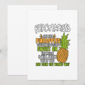 Carte De Remerciements Les Pharmaciens Sont Comme Des Ananas. (Devant / Derrière)