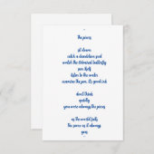 Carte De Remerciements les pièces  (Devant / Derrière)