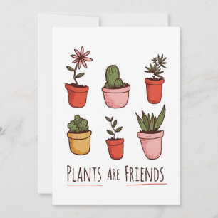 Carte De Remerciements Les Plantes plantes sont amis