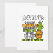 Carte De Remerciements Les plombiers Sont Comme Des Ananas. (Devant / Derrière)