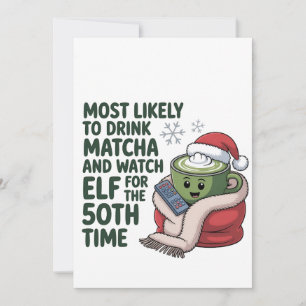 Carte De Remerciements Les plus susceptibles de boire Matcha et regarder