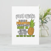 Carte De Remerciements Les Policiers Sont Comme Des Ananas. (Debout devant)