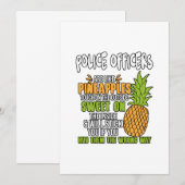 Carte De Remerciements Les Policiers Sont Comme Des Ananas. (Devant / Derrière)