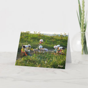 Carte De Remerciements Les poupées de Fubby qui font un tour de magie.