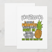 Carte De Remerciements Les Professeurs Sont Comme Des Ananas. (Devant / Derrière)
