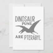Carte De Remerciements Les Puns De Dinosaure Sont Ptérabyle (Devant)