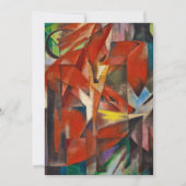 Carte De Remerciements Les renards de Franz Marc (Devant)
