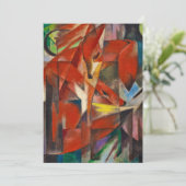 Carte De Remerciements Les renards de Franz Marc (Debout devant)