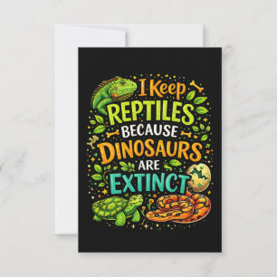 Carte De Remerciements Les reptiles règnent