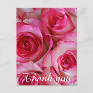Carte De Remerciements Les roses roses vous remercient