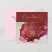 Carte De Remerciements Les roses sont Red Note Card (Devant / Derrière)