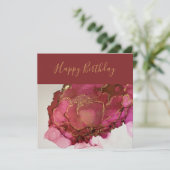 Carte De Remerciements Les roses sont Red Note Card (Debout devant)