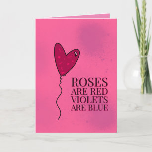 Carte De Remerciements Les roses Sont Red VDAY Card