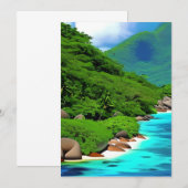 Carte De Remerciements Les Seychelles sont un ensemble d'îles situées dan (Devant / Derrière)