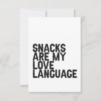 Les snacks sont mon langage de l'amour Cadeau drôl