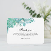 Carte De Remerciements Les succès vous remercient. Note de mariage de men (Debout devant)