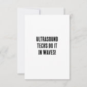Carte De Remerciements Les techniciens en échographie le font par vagues! (Devant)