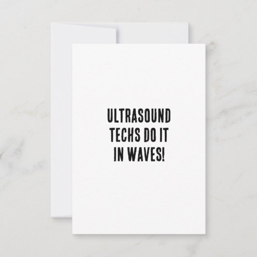 Carte De Remerciements Les techniciens en échographie le font par vagues! (Devant)