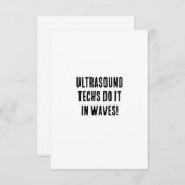 Carte De Remerciements Les techniciens en échographie le font par vagues! (Devant / Derrière)