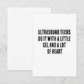 Carte De Remerciements Les techniciens Ultrasound le font avec un peu de  (Devant / Derrière)