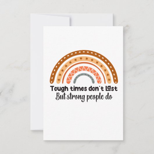 Carte De Remerciements Les temps difficiles ne sont pas Derniers, mais le (Devant)