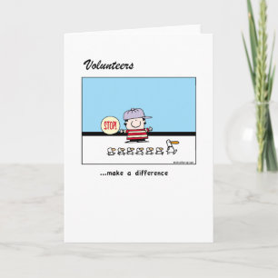 Carte De Remerciements Les volontaires font une différence