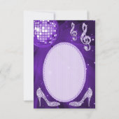Carte De Remerciements L'étincelle pourpre de boule de disco gîte le (Dos)