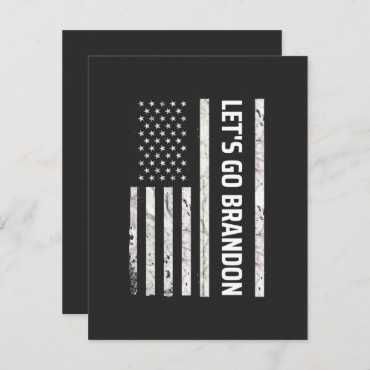 Carte De Remerciements Let's Go Brandon (Devant / Derrière)