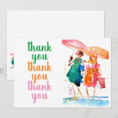 Carte De Remerciements Let's Walk and Talk #140106 (Devant / Derrière)