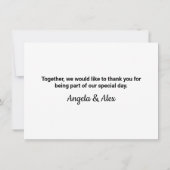 Carte De Remerciements LETTRE BALLONAISE CLASSIQUE S MONogramme Mariage (Dos)