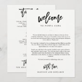 Carte De Remerciements LETTRE D'ACCUEIL ET COULEUR Itinéraire (Devant / Derrière)