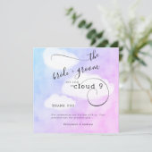 Carte De Remerciements Lettre de Cloud 9 Wedding shower Décontracté humor (Debout devant)