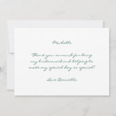 Carte De Remerciements LETTRE Mariage Pink Floral (Dos)