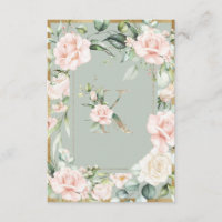 Lettre monogramme K Floral vert