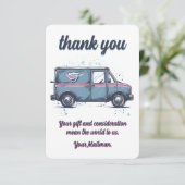 Carte De Remerciements Lettre Nice Carrier Mailman Postal Mail Carrier (Debout devant)
