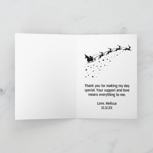 Carte De Remerciements Lettre père Noël Postmark Pôle Nord Reindeer Photo (Intérieur)