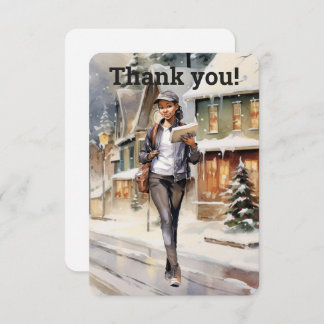 Carte De Remerciements LETTRE POSTALE PERSONNELLE PORTE Noël