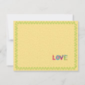 Carte De Remerciements Lettres florales amusantes Goldendoodle (Dos)