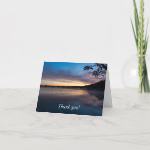 Carte De Remerciements Lever de soleil d'automne sur le lac Springfield M