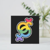 Carte De Remerciements LGBT+Pride. Arc en ciel. (Debout devant)