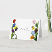 Carte De Remerciements LGBTQ plus Fleurs tulipes (Devant)