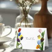 Carte De Remerciements LGBTQ plus Fleurs tulipes