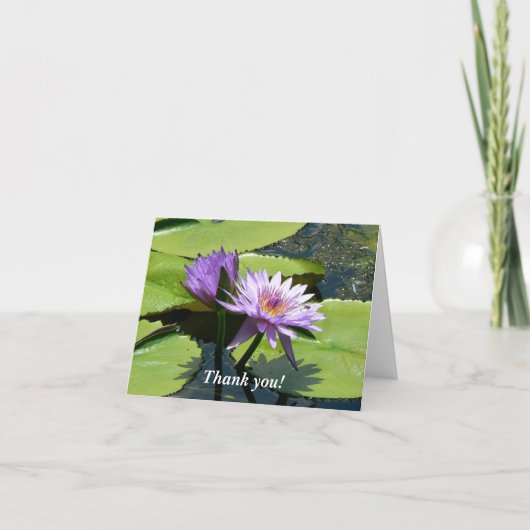 Carte De Remerciements Libellule Lotus (Devant)